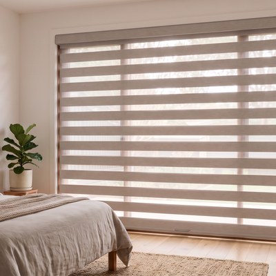 Dual Shades installed in a bedroom