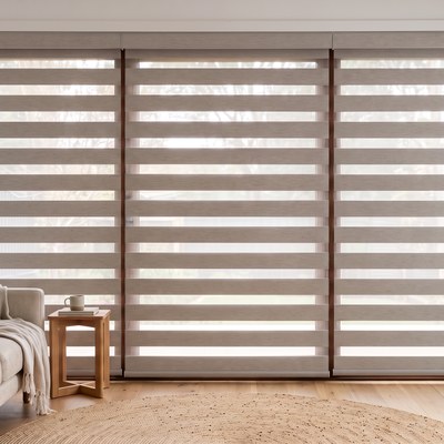 Dual Shades installed in a living room