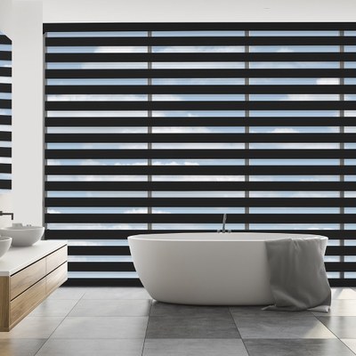 Dual Shades installed in a bathroom