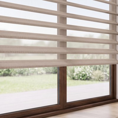 Close-up of Sunset Shades louver fabric